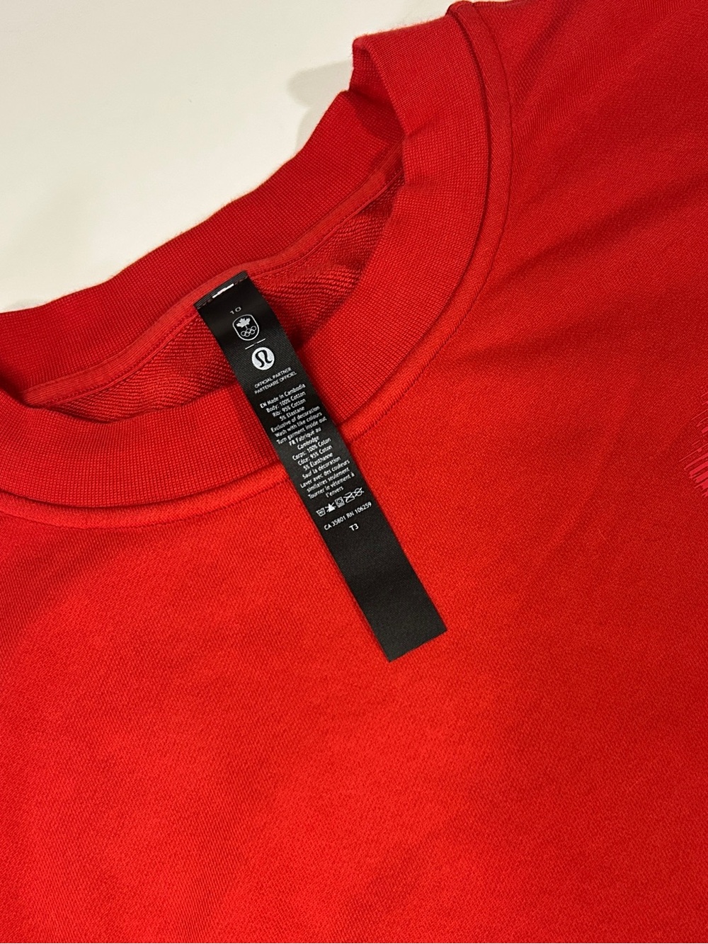 Lululemon Team Canada Olympic Sweatshirt - Perfectly Oversized Crew Neck Size 10